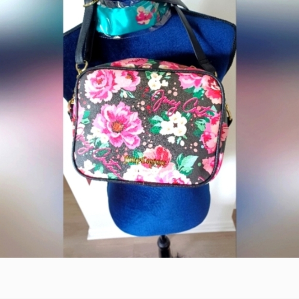 2PC🆕Juicy Couture🌷Camera Bag & Flower Twill Lot NWT